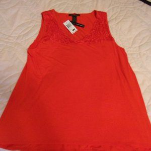 Grace Elements Orange Tank Top Tunic Tee Sz XL NWT